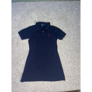 Ralph Lauren Girls Polo Dress‎ Navy Blue Sz XL